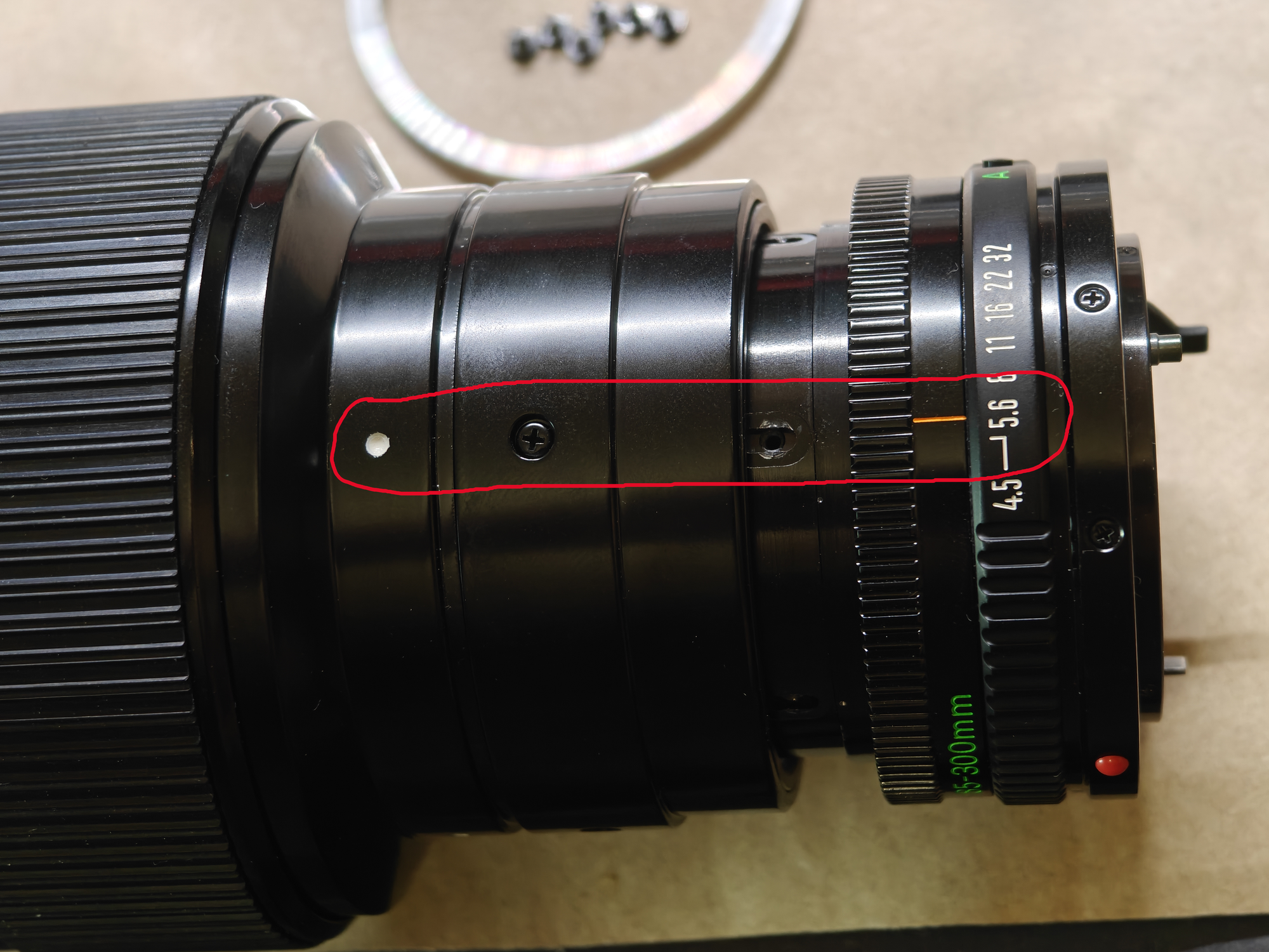 Canon FD 85-300mm f4.5 disassembly